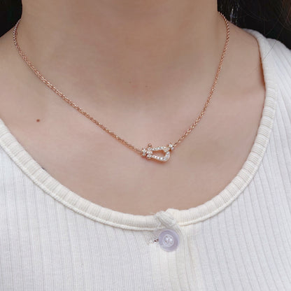 [Vera  Jewelry]FORCE 10 PINK GOLD DIAMOND NECKLACE