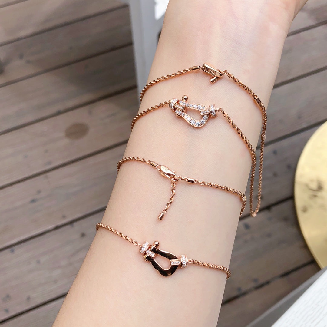 [Vera Jewelry]FORCE 10 PINK GOLD DIAMOND NECKLACE