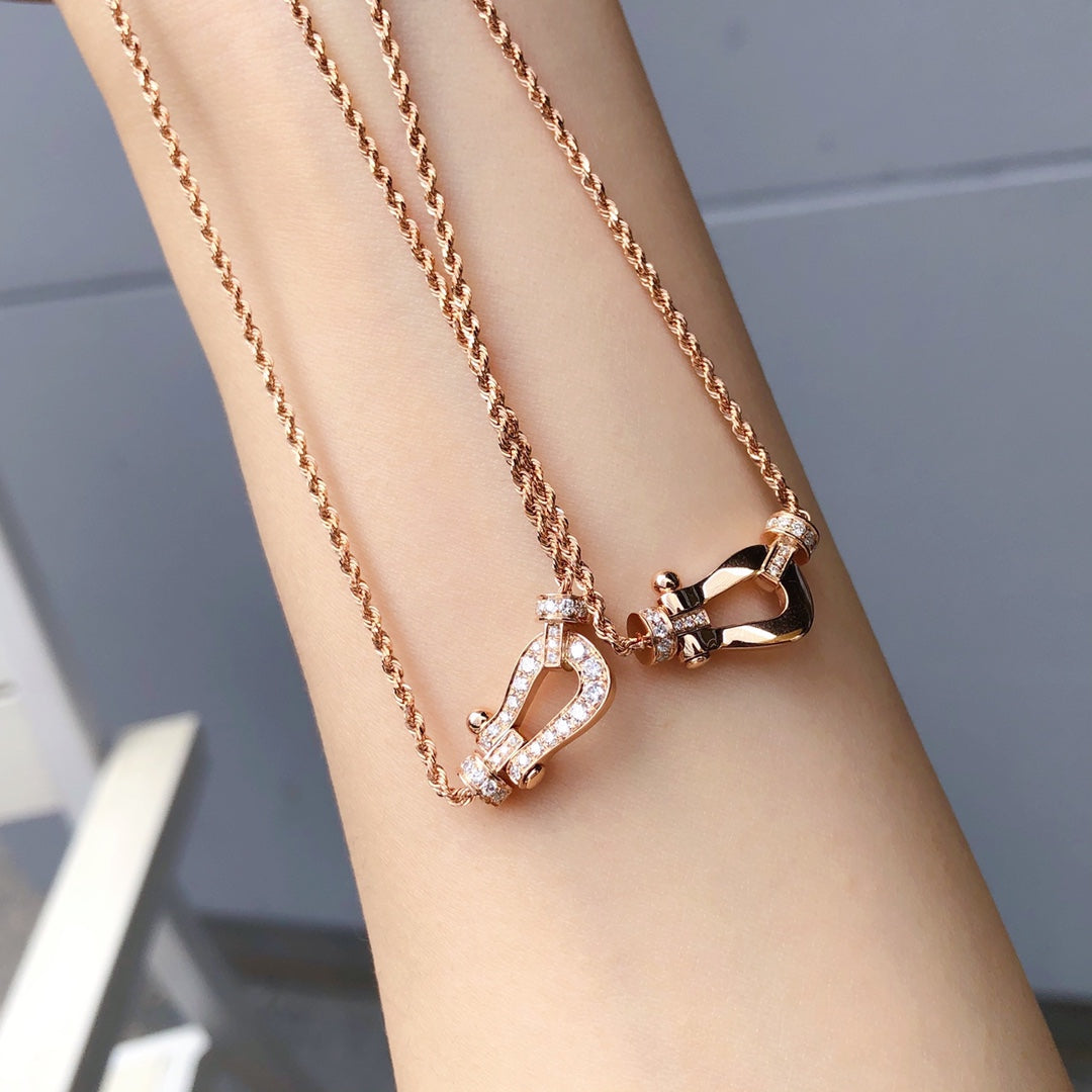 [Vera Jewelry]FORCE 10 PINK GOLD DIAMOND NECKLACE