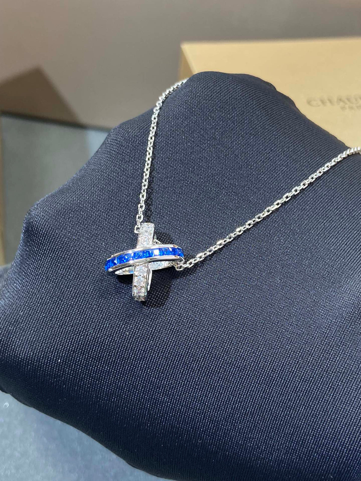 [Vera Jewelry]LIENS DIAMOND SILVER NECKLACE