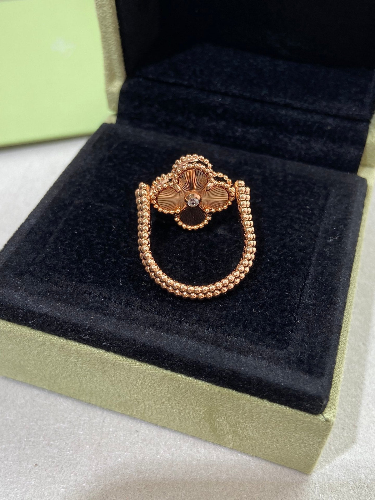 [Vera  Jewelry]CLOVER RIVERSIBLE ROSE GOLD RING
