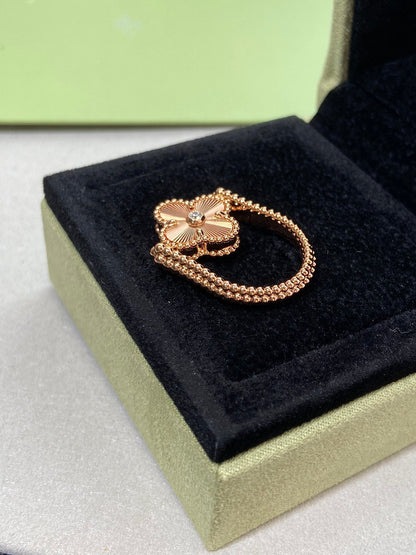 [Vera  Jewelry]CLOVER RIVERSIBLE PINK GOLD RING