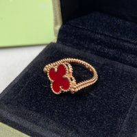 [Vera Jewelry]CLOVER RIVERSIBLE PINK GOLD RING