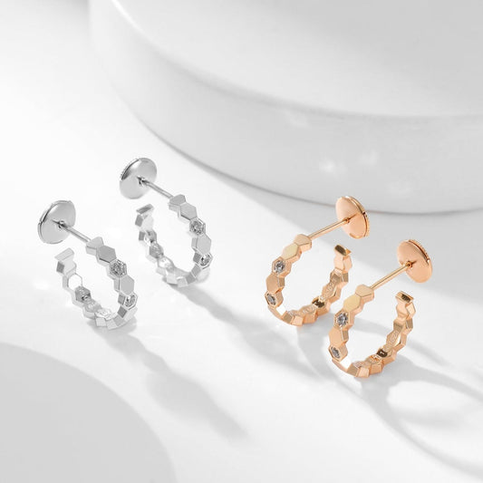 [Vera Jewelry]BEE LOVE DIAMOND HOOP EARRINGS