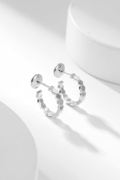 [Vera  Jewelry]BEE LOVE DIAMOND HOOP EARRINGS