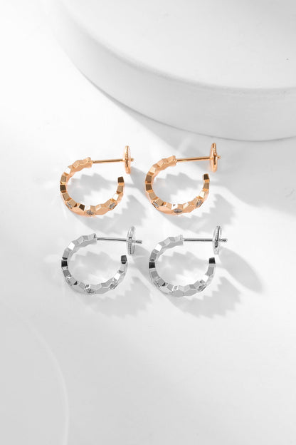 [Vera  Jewelry]BEE LOVE DIAMOND HOOP EARRINGS