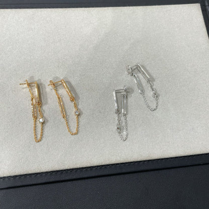 [Vera  Jewelry]CHAINE CHAOS DIAMOND DROP EARRINGS
