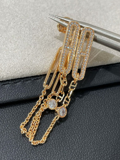 [Vera  Jewelry]CHAINE CHAOS DIAMOND DROP EARRINGS