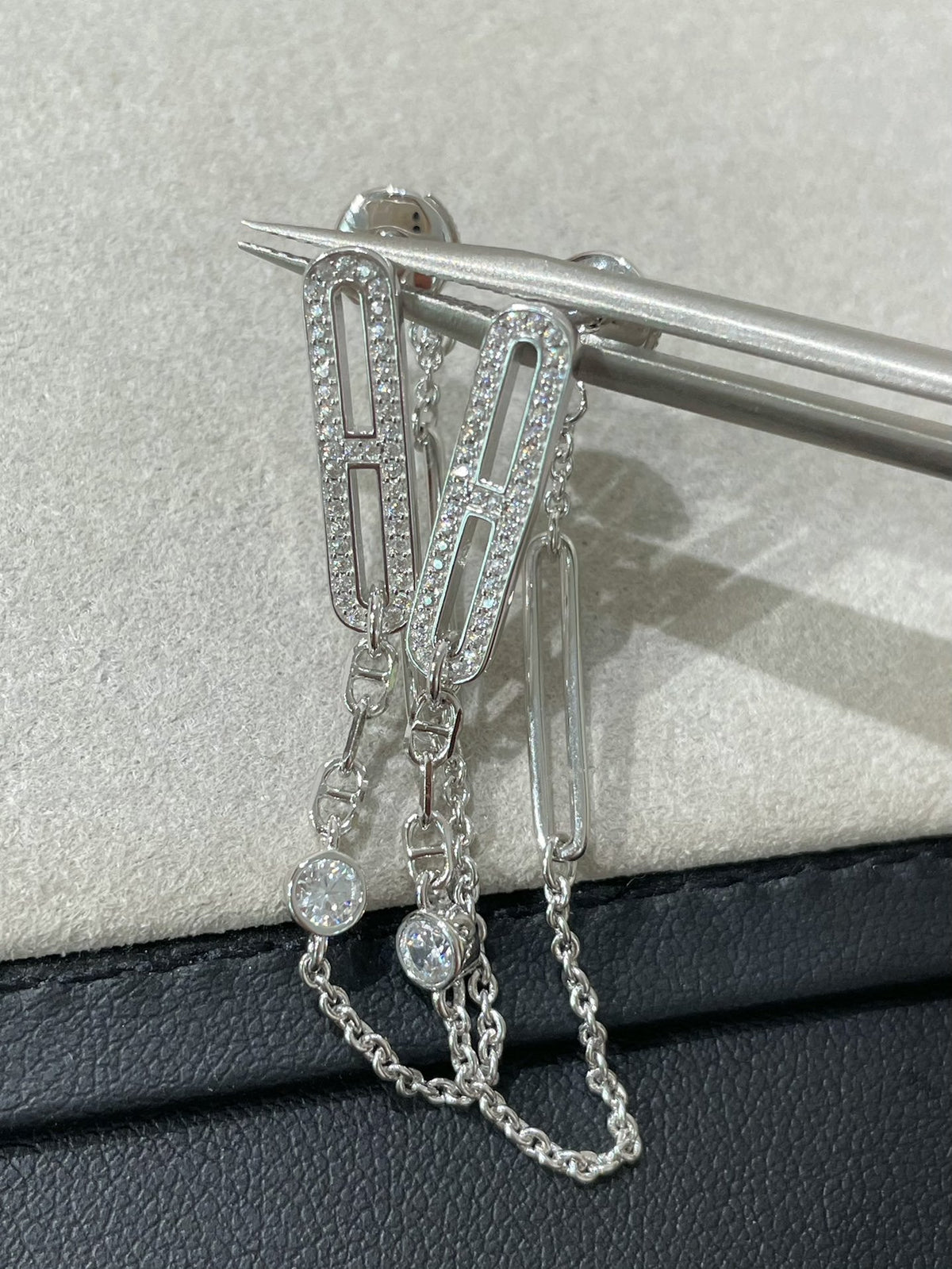[Vera  Jewelry]CHAINE CHAOS DIAMOND DROP EARRINGS