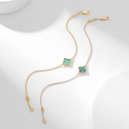 [Vera Jewelry]CLOVER BRACELET MALACHITE 1 MOTIF