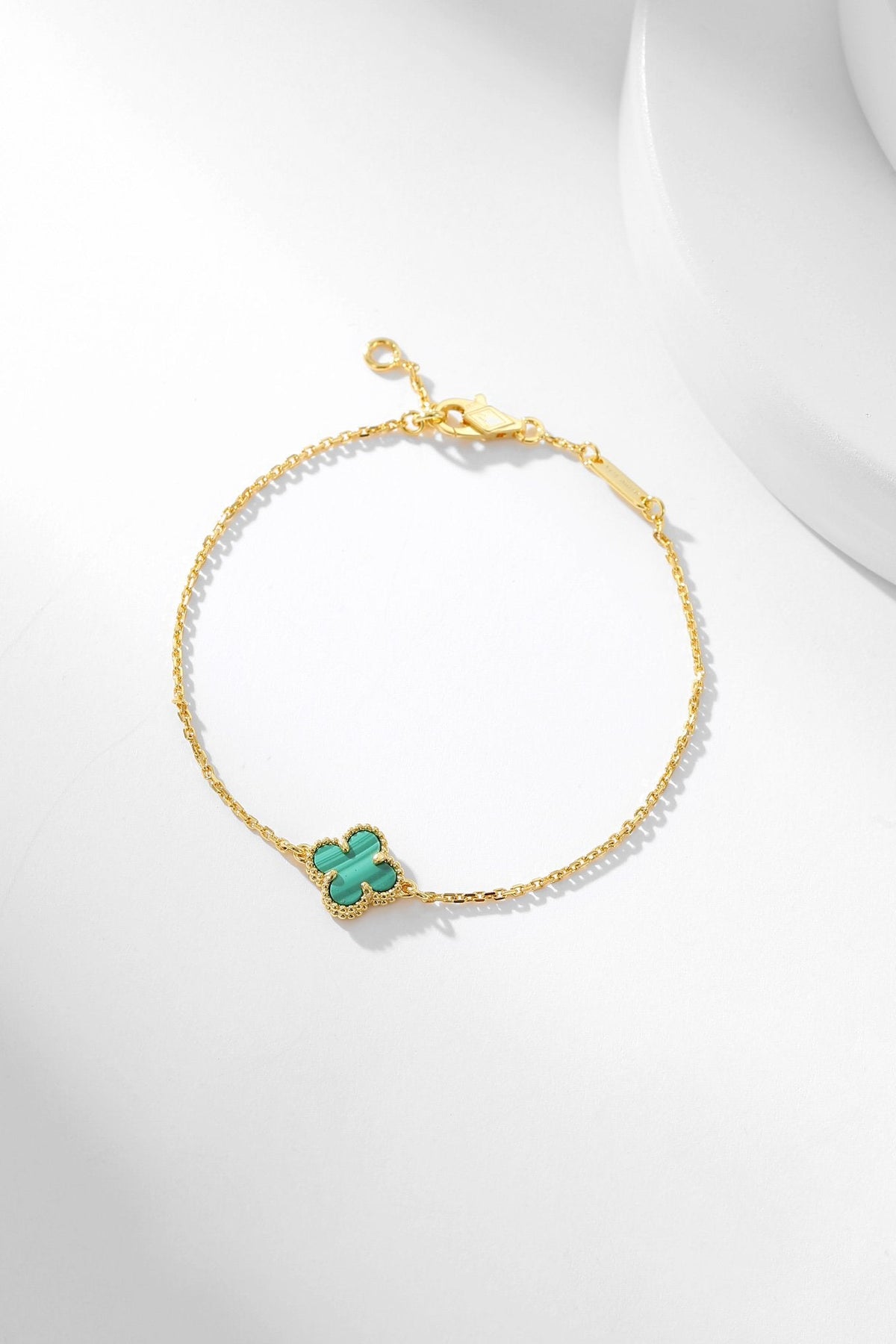 [Vera Jewelry]CLOVER BRACELET MALACHITE 1 MOTIF