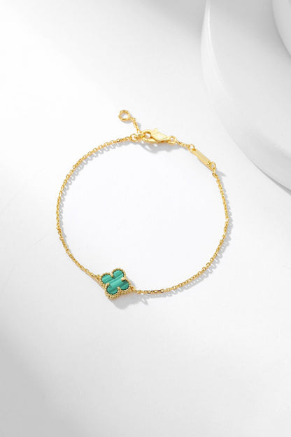 [Vera Jewelry]CLOVER BRACELET MALACHITE 1 MOTIF
