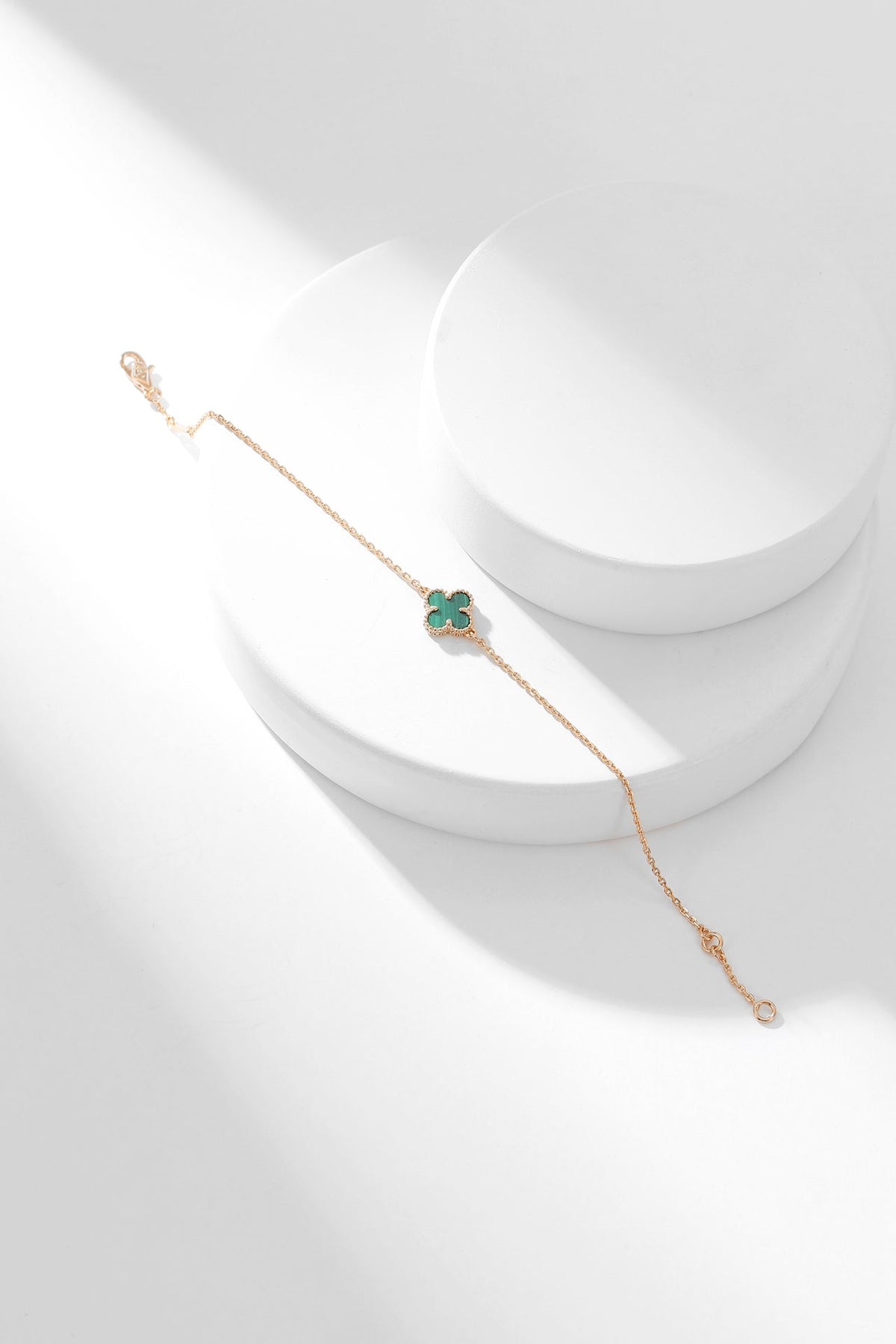 [Vera Jewelry]CLOVER BRACELET MALACHITE 1 MOTIF