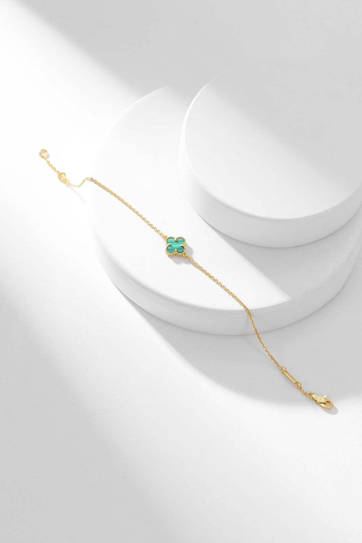 [Vera Jewelry]CLOVER BRACELET MALACHITE 1 MOTIF