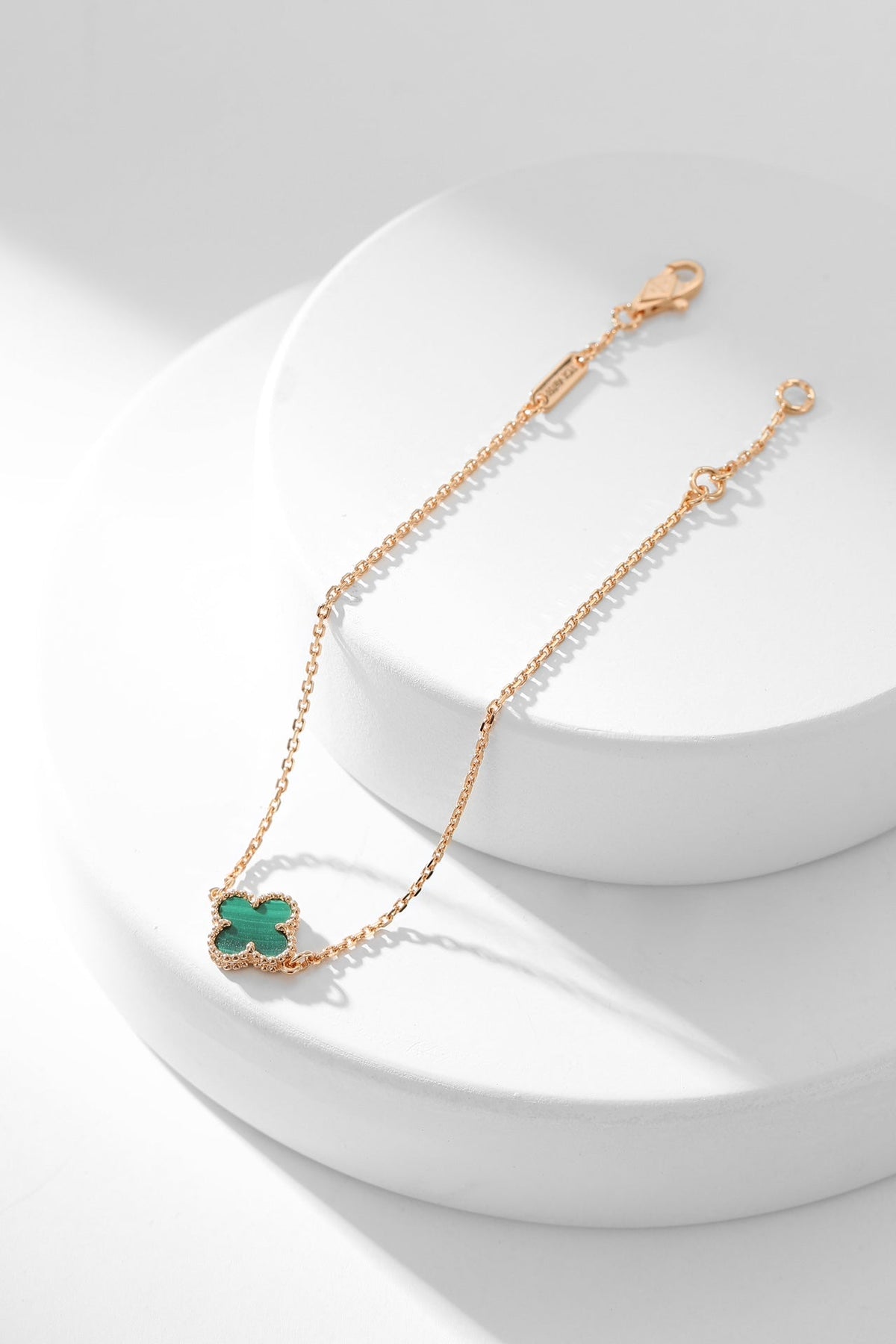 [Vera Jewelry]CLOVER BRACELET MALACHITE 1 MOTIF