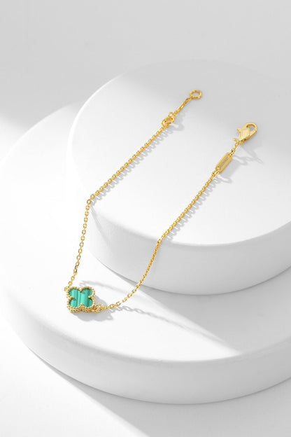 [Vera Jewelry]CLOVER BRACELET MALACHITE 1 MOTIF