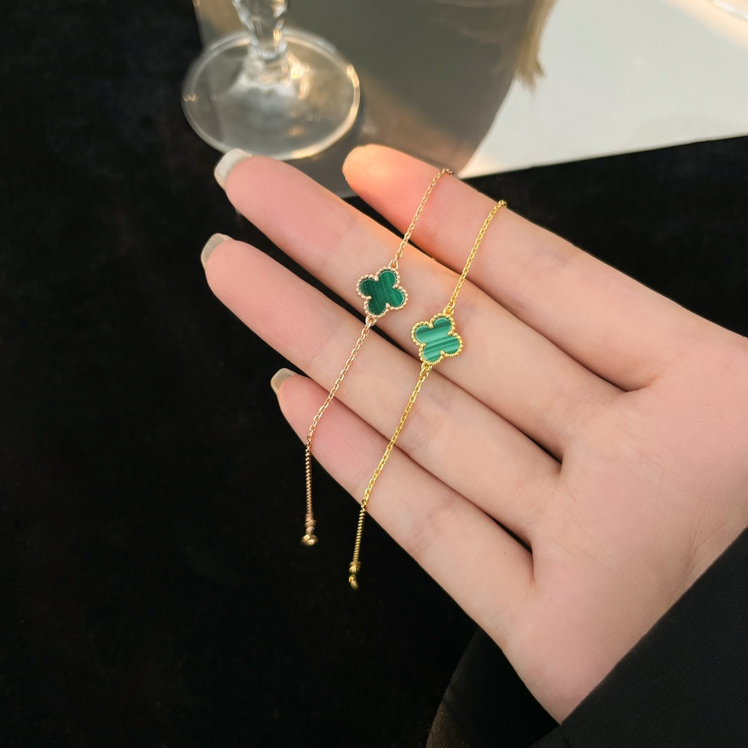 [Vera Jewelry]CLOVER BRACELET MALACHITE 1 MOTIF