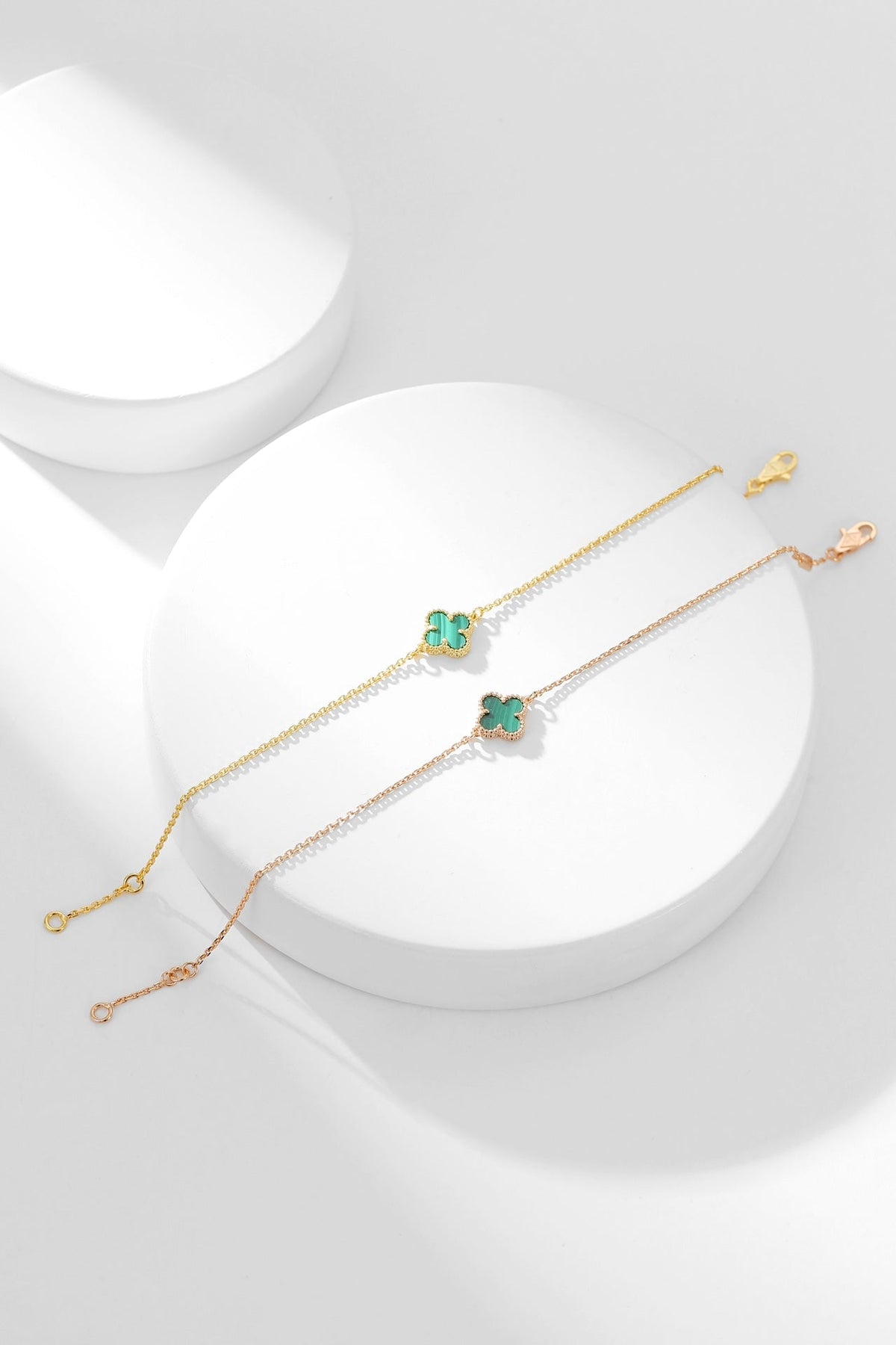 [Vera Jewelry]CLOVER BRACELET MALACHITE 1 MOTIF