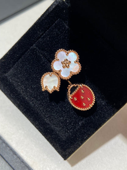 [Vera  Jewelry]LUCKY 3 MOTIF ROSE GOLD RING