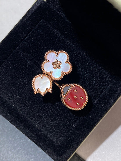 [Vera  Jewelry]LUCKY 3 MOTIF ROSE GOLD RING