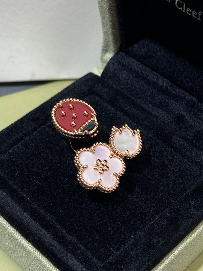 [Vera Jewelry]LUCKY 3 MOTIF ROSE GOLD RING