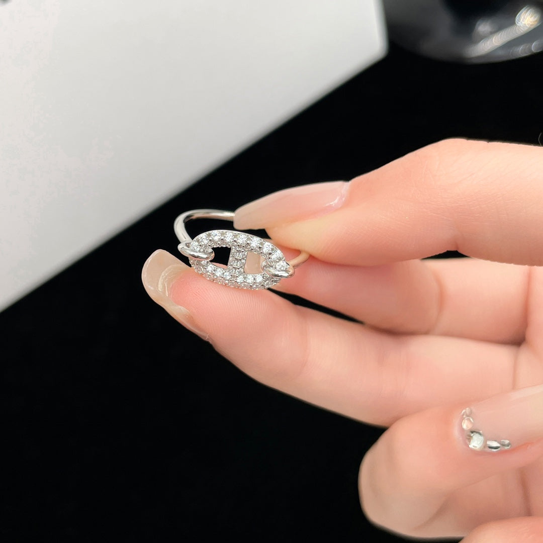 [Vera Jewelry]RONDE SMALL SILVER DIAMOND RING