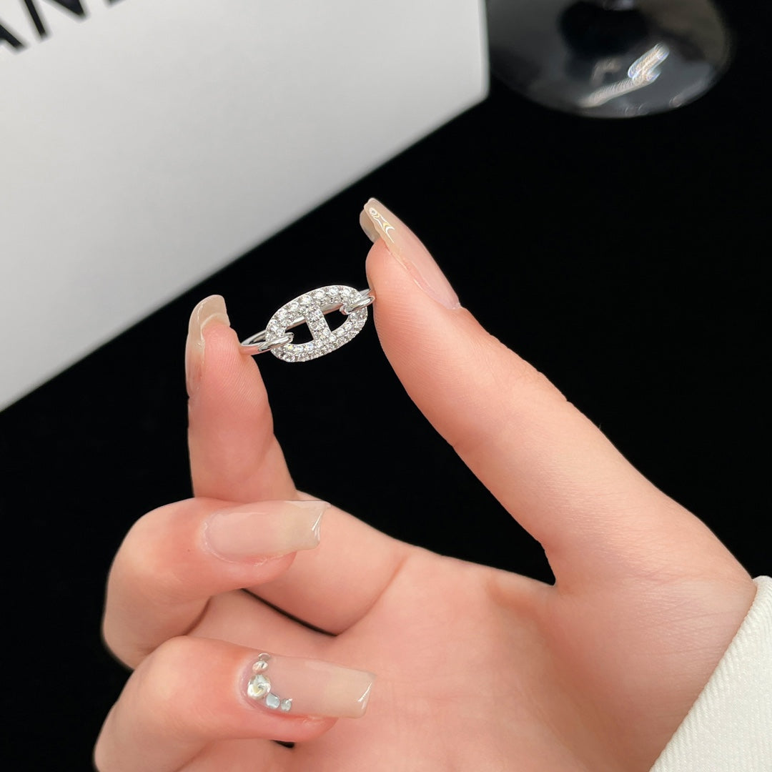 [Vera Jewelry]RONDE SMALL SILVER DIAMOND RING