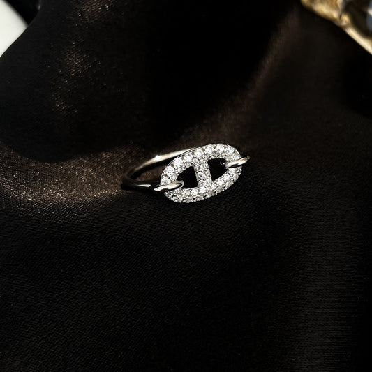 [Vera Jewelry]RONDE SMALL SILVER DIAMOND RING
