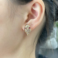 [Vera Jewelry]SERPENT DIAMOND STUD EARRINGS