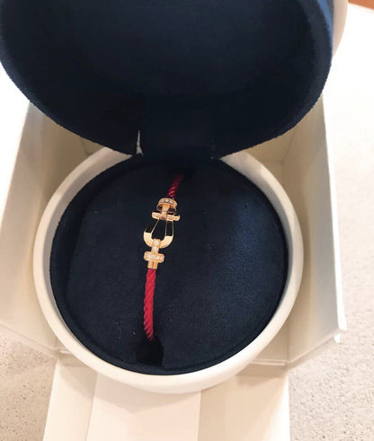 [Vera Jewelry]FORCE 10 HALF DIAMOND PINK GOLD RED CORDERI LARGE AND MEDIUM MODEL