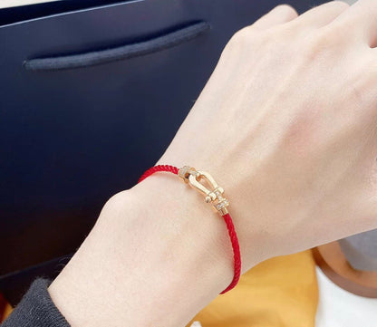 [Vera  Jewelry]FORCE 10 HALF DIAMOND PINK GOLD RED CORDERI LARGE AND MEDIUM MODEL