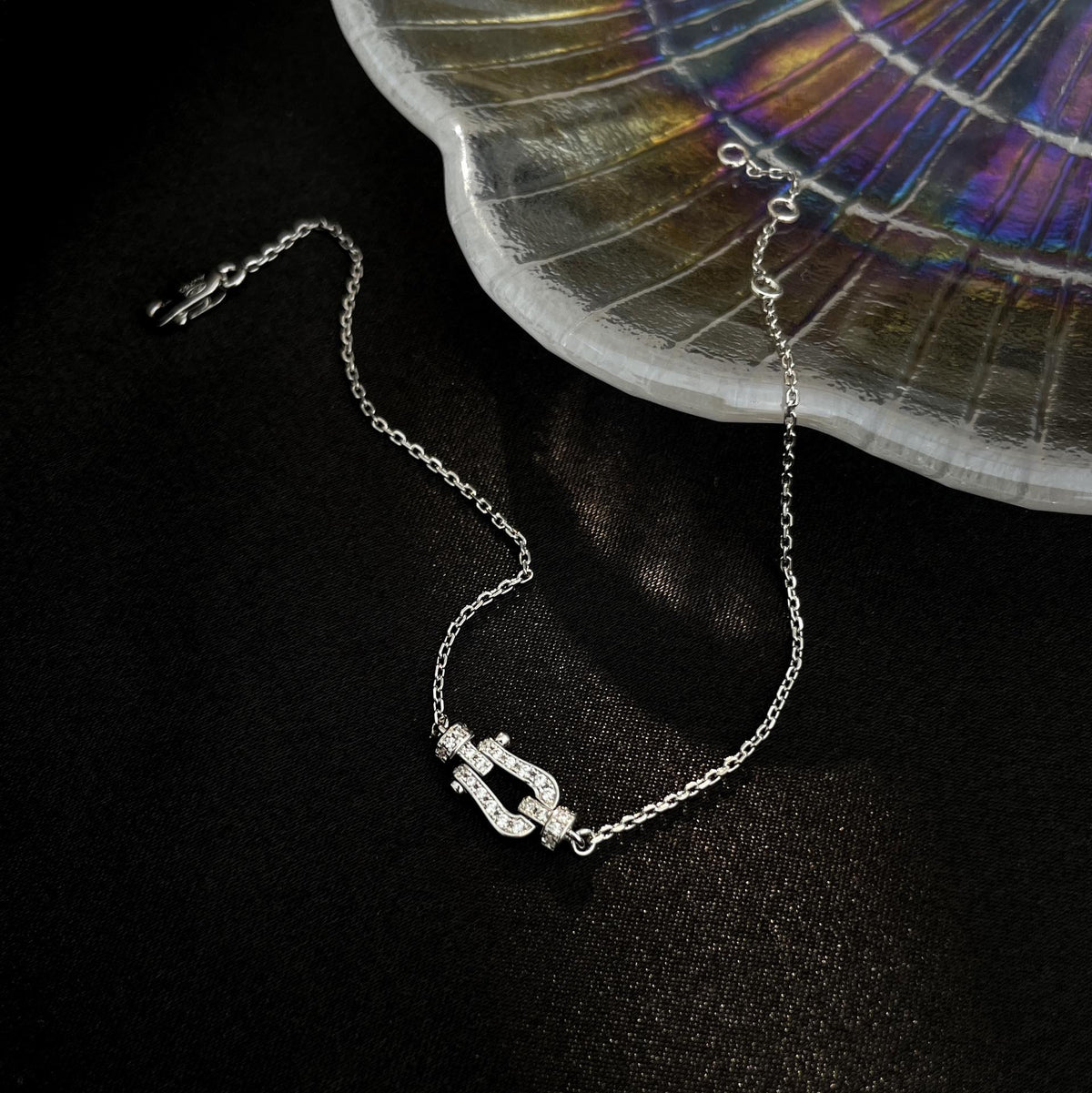 [Vera Jewelry]FORCE 10 FULL DIAMOND BUCKLE CHAIN LINK MINI MODEL