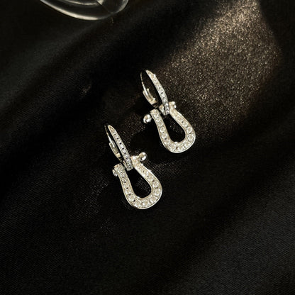 [Vera Jewelry]FORCE 10 FULL DIAMOND DROP EARRINGS MEDIUM MODEL
