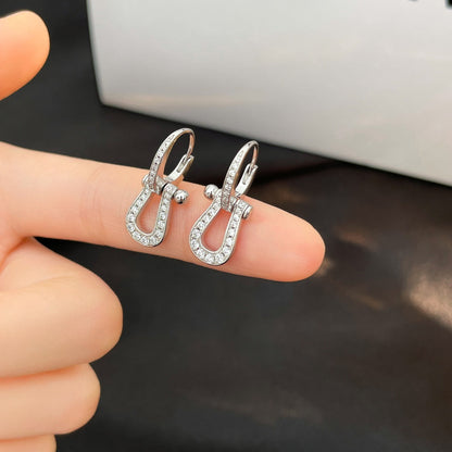 [Vera  Jewelry]FORCE 10 FULL DIAMOND DROP EARRINGS MEDIUM MODEL