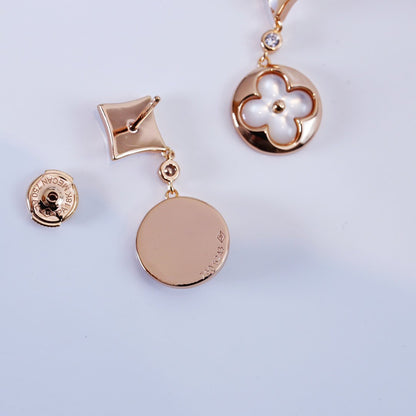 [Vera  Jewelry]STAR AND SUN PINK GOLD MOP DROP EARRINGS