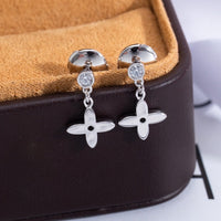 [Vera Jewelry]VIDYLLE SILVER DIAMOND MINI DROP EARRINGS