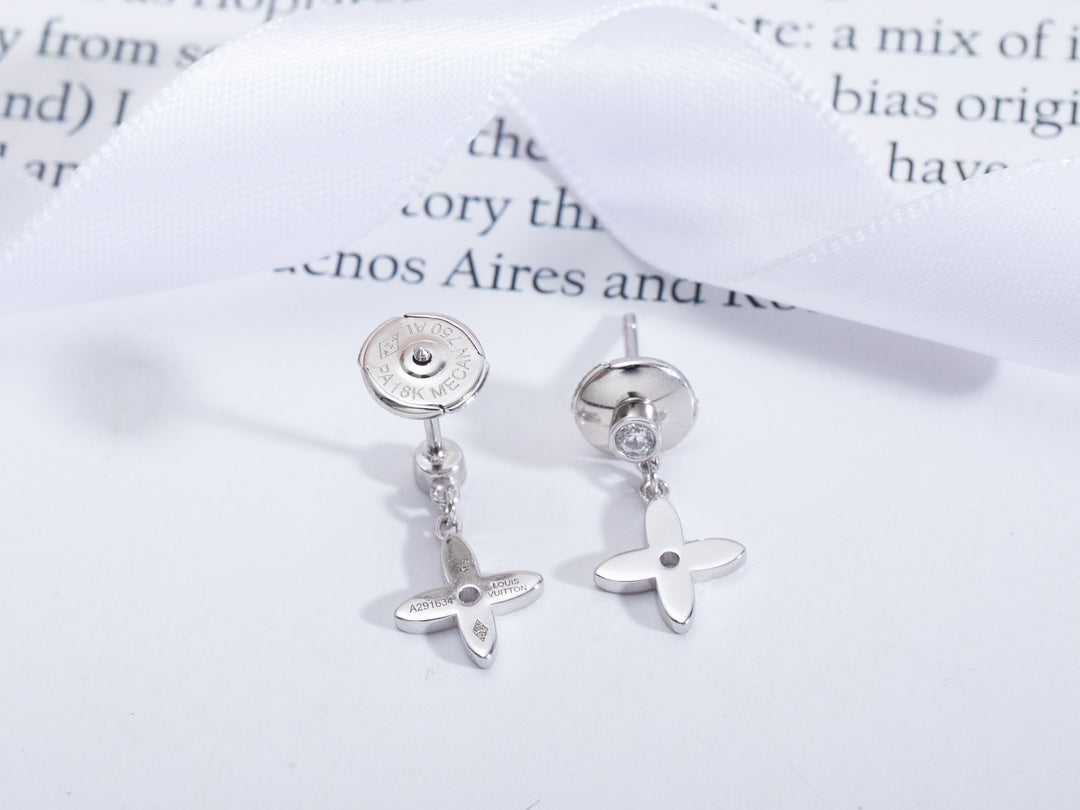 [Vera Jewelry]VIDYLLE SILVER DIAMOND MINI DROP EARRINGS