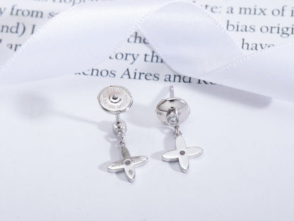 [Vera Jewelry]VIDYLLE SILVER DIAMOND MINI DROP EARRINGS