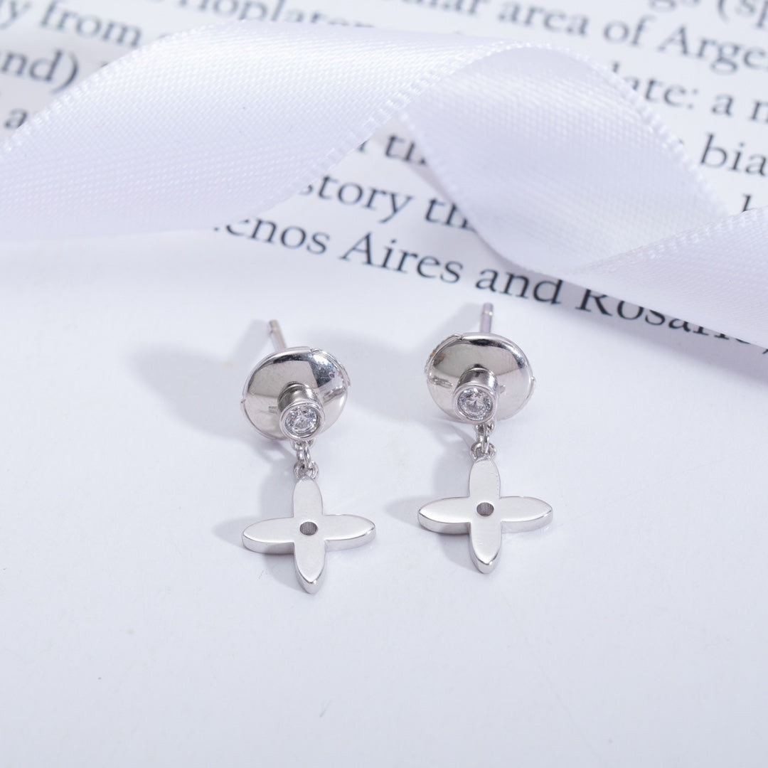 [Vera Jewelry]VIDYLLE SILVER DIAMOND MINI DROP EARRINGS