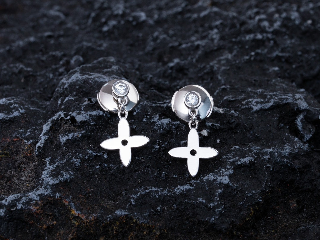 [Vera Jewelry]VIDYLLE SILVER DIAMOND MINI DROP EARRINGS