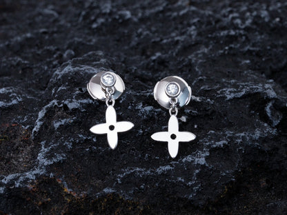[Vera Jewelry]VIDYLLE SILVER DIAMOND MINI DROP EARRINGS
