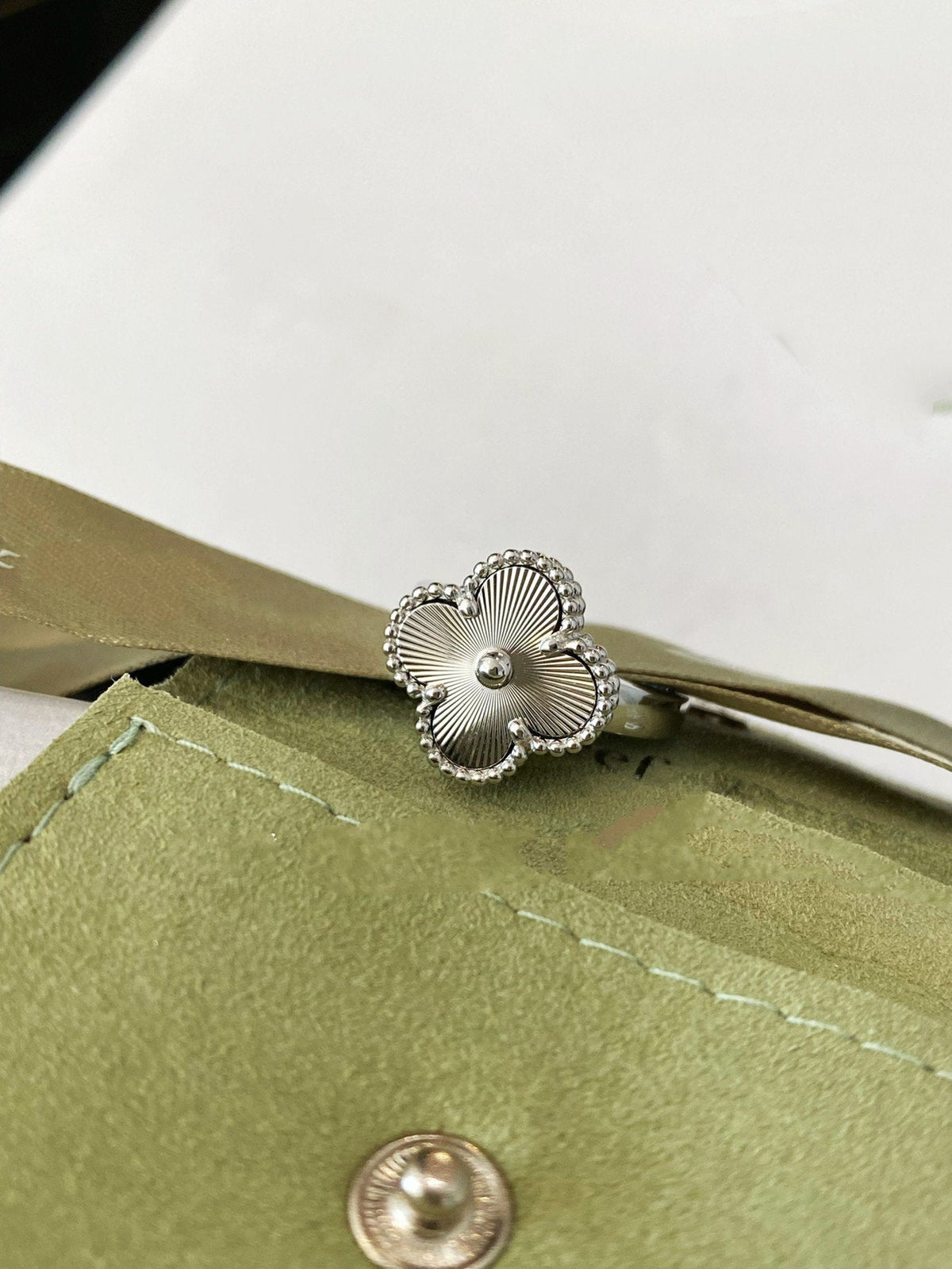 [Vera  Jewelry]CLOVER SILVER RING