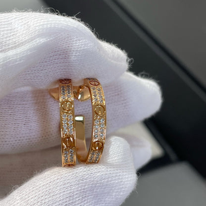 [Vera Jewelry] ラブダイヤモンド ピンクゴールド フープピアス