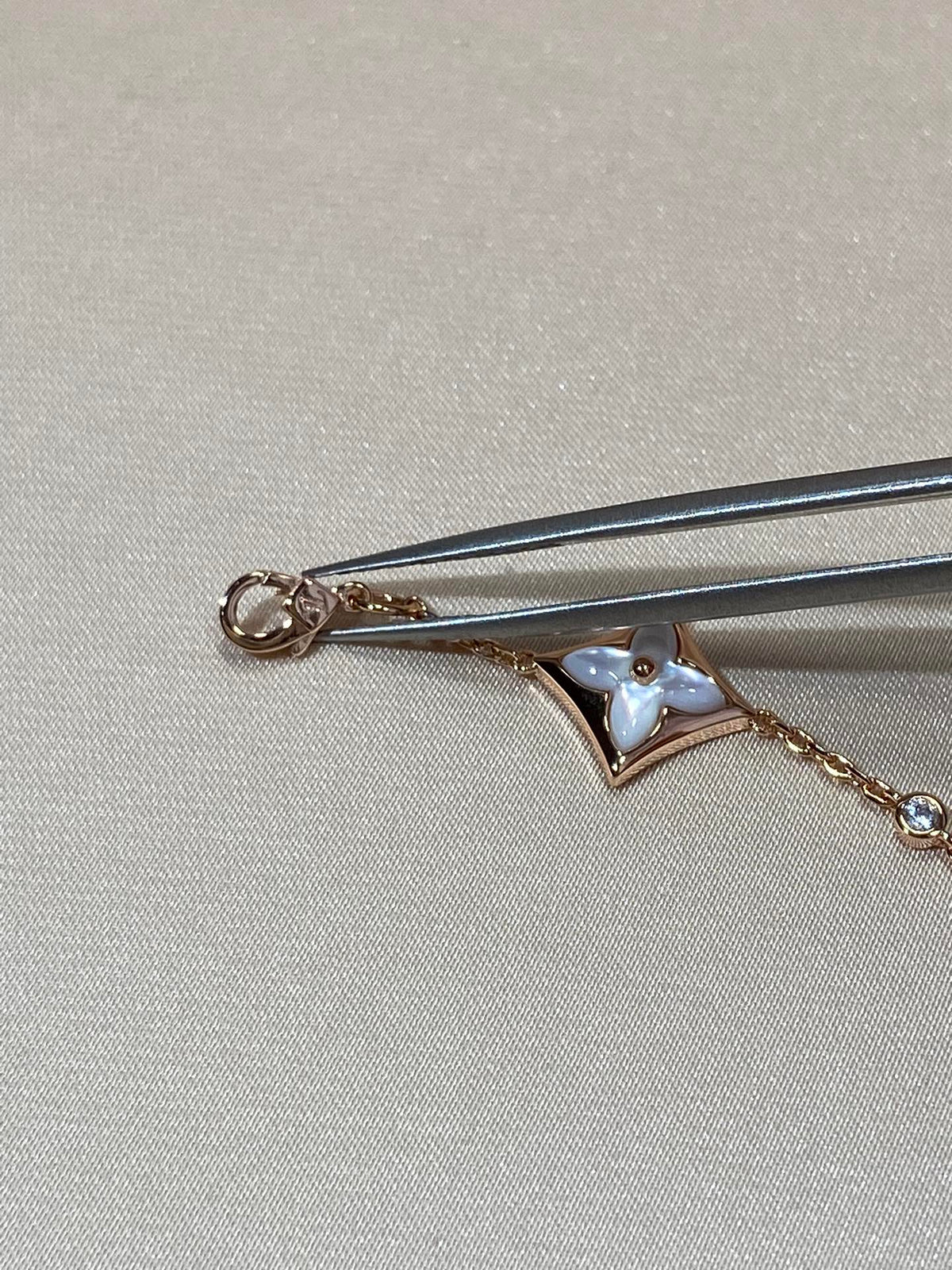 [Vera  Jewelry]STAR 4 MOTIF MOP DIAMOND PINK GOLD BRACELET