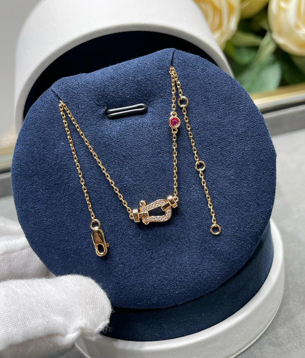 [Vera  Jewelry]FORCE 10 DIAMOND PINK GOLD NECKLACE