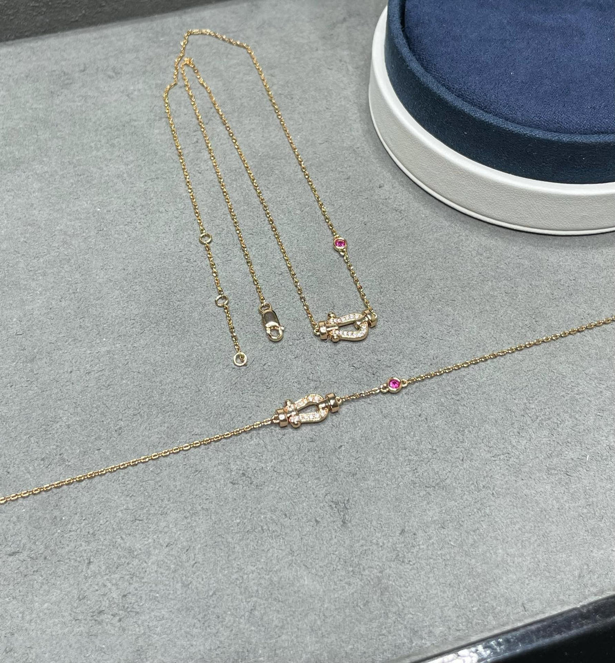 [Vera  Jewelry]FORCE 10 DIAMOND PINK GOLD NECKLACE