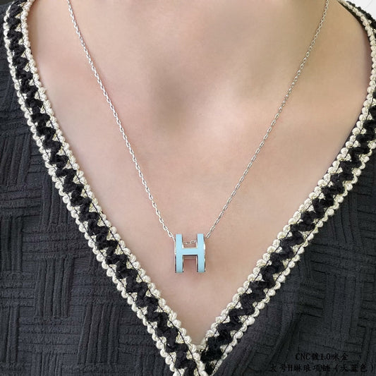 [Vera Jewelry]POP H SKY BLUE NECKLACE