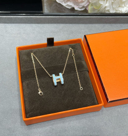 [Vera Jewelry]POP H SKY BLUE NECKLACE
