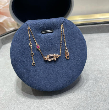 [Vera Jewelry]FORCE 10 DIAMOND CHAIN LINK PINK GOLD BRACELET