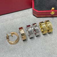 [Vera Jewelry]LOVE 5.5MM 1 DIAMOND EARRINGS